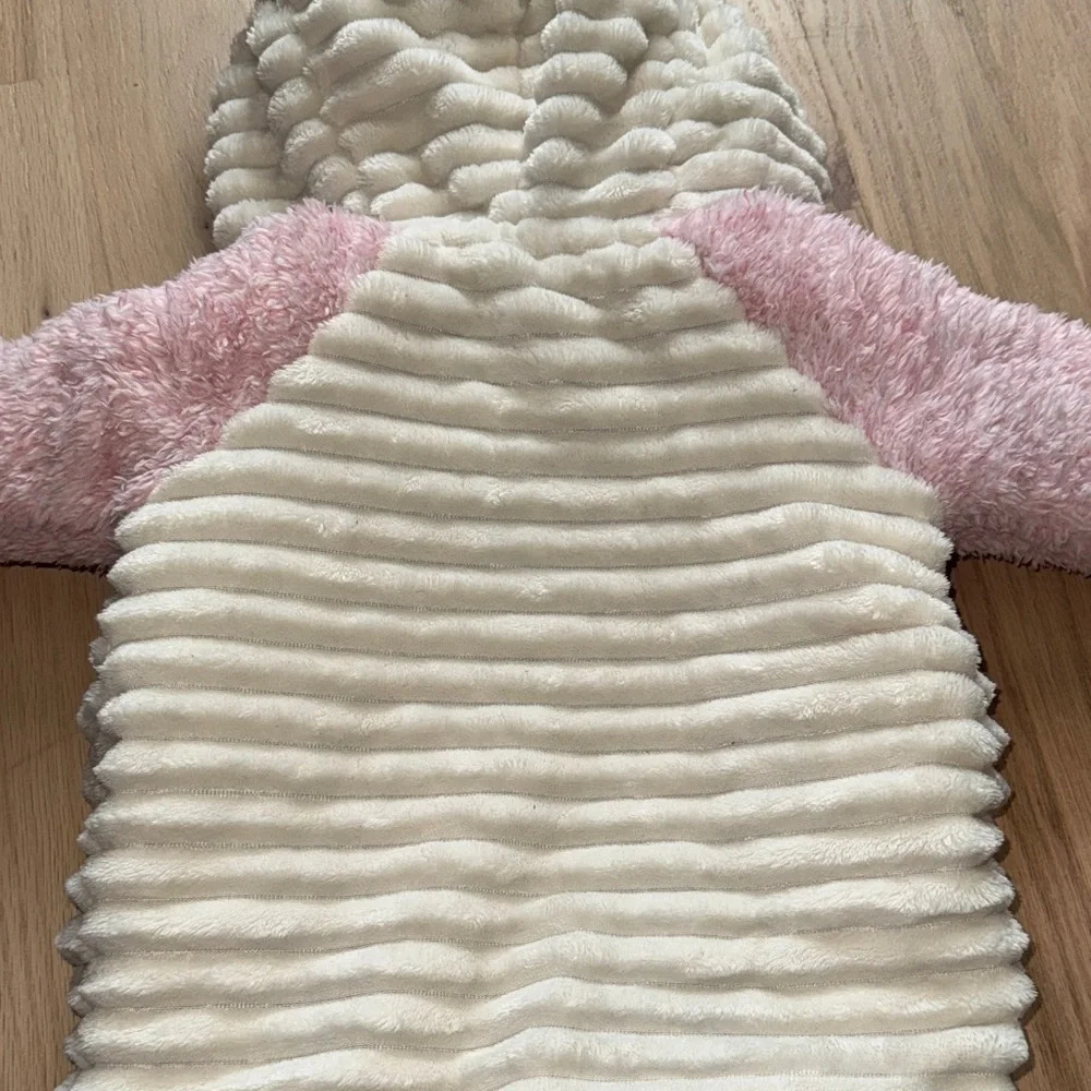 Adorable Unicorn Hooded Footie - Cream and Pink - Picture 15 of 16